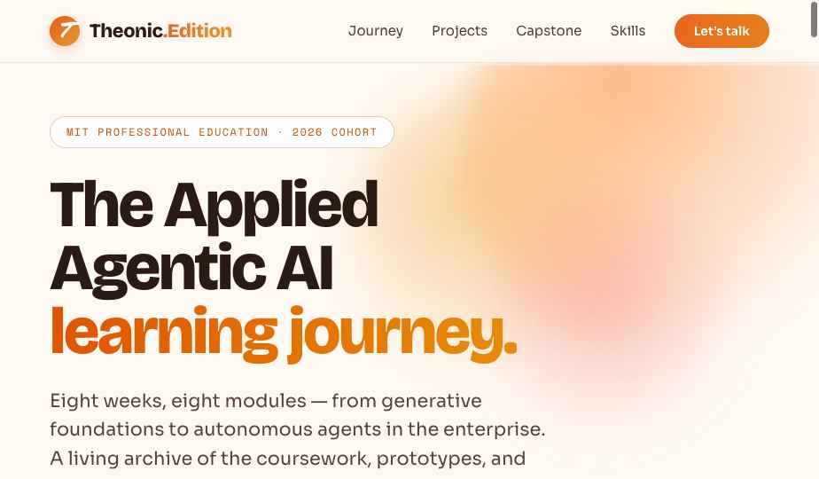 The functioning HTML landing page open in a browser